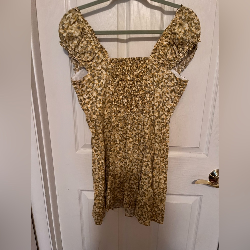 Zara Yellow and Cream Floral Dress - Picture 9 of 11